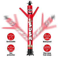 6FT Tall Sushi Waving Inflatable Tube Man(Blower Not Included) - goodeny