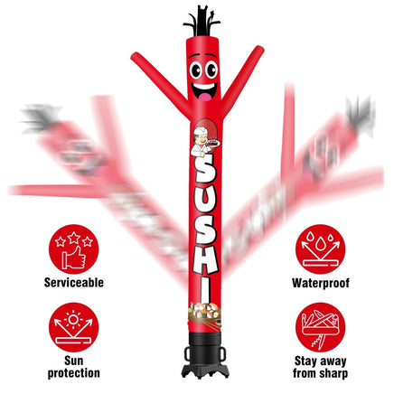 6FT Tall Sushi Waving Inflatable Tube Man(Blower Not Included) - goodeny