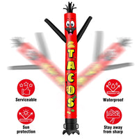 6FT Tall Tacos Waving Inflatable Tube Man(Blower Not Included) - goodeny