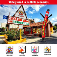 6FT Tall Tacos Waving Inflatable Tube Man(Blower Not Included) - goodeny