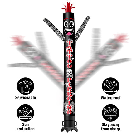 6FT Tall Tattoo Piercing Waving Inflatable Tube Man(Blower Not Included) - goodeny