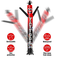 6FT Tall Tattoos 01 Waving Inflatable Tube Man(Blower Not Included) - goodeny