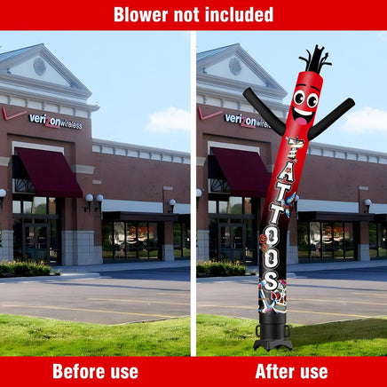 6FT Tall Tattoos 01 Waving Inflatable Tube Man(Blower Not Included) - goodeny