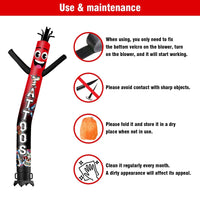 6FT Tall Tattoos 01 Waving Inflatable Tube Man(Blower Not Included) - goodeny