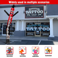 6FT Tall Tattoos 01 Waving Inflatable Tube Man(Blower Not Included) - goodeny