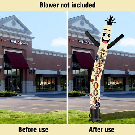6FT Tall Tattoos Waving Inflatable Tube Man(Blower Not Included) - goodeny