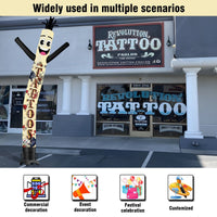 6FT Tall Tattoos Waving Inflatable Tube Man(Blower Not Included) - goodeny