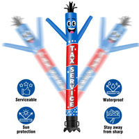 6FT Tall Tax Service Waving Inflatable Tube Man(Blower Not Included) - goodeny