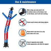 6FT Tall Tax Service Waving Inflatable Tube Man(Blower Not Included) - goodeny