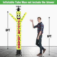 6FT Tall Title Loans Waving Inflatable Tube Man(Blower Not Included) - goodeny