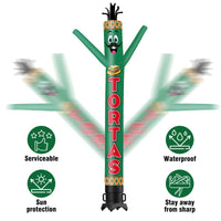 6FT Tall Tortas Waving Inflatable Tube Man(Blower Not Included) - goodeny