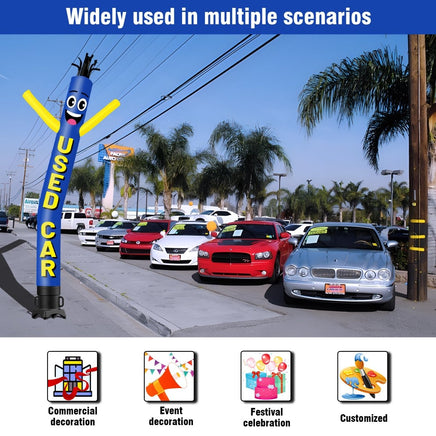 6FT Tall Used Car Blue Waving Inflatable Tube Man(Blower Not Included) - goodeny