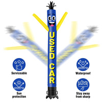 6FT Tall Used Car Blue Waving Inflatable Tube Man(Blower Not Included) - goodeny