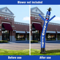 6FT Tall Window Tint Blue Waving Inflatable Tube Man(Blower Not Included) - goodeny