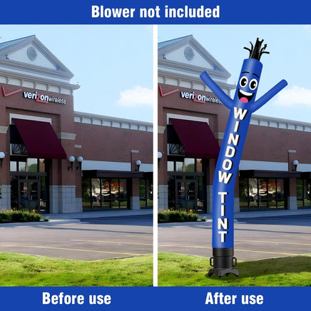 6FT Tall Window Tint Blue Waving Inflatable Tube Man(Blower Not Included) - goodeny