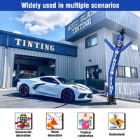 6FT Tall Window Tint Blue Waving Inflatable Tube Man(Blower Not Included) - goodeny