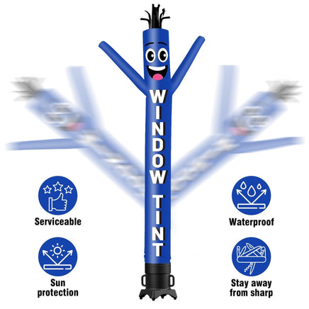 6FT Tall Window Tint Blue Waving Inflatable Tube Man(Blower Not Included) - goodeny