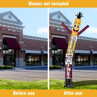 6FT Tall Wine And Beer Waving Inflatable Tube Man(Blower Not Included) - goodeny