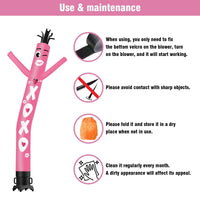 6FT Tall XOXO Waving Inflatable Tube Man(Blower Not Included) - goodeny