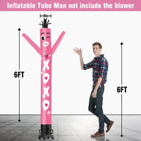 6FT Tall XOXO Waving Inflatable Tube Man(Blower Not Included) - goodeny