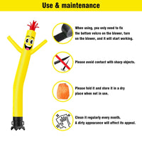 6FT Tall Yellow Waving Inflatable Tube Man(Blower Not Included) - goodeny