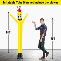 6FT Tall Yellow Waving Inflatable Tube Man(Blower Not Included) - goodeny
