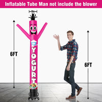 6FT Tall Yogurt Waving Inflatable Tube Man(Blower Not Included) - goodeny