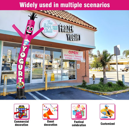 6FT Tall Yogurt Waving Inflatable Tube Man(Blower Not Included) - goodeny