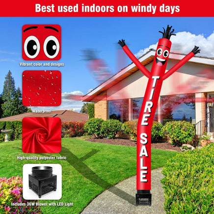 6FT Tire Sale Inflatable Tube Man with Blower (5.5'' Diameter) and Built - in LED - goodeny