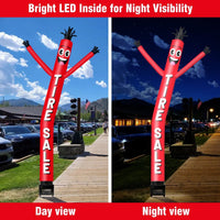 6FT Tire Sale Inflatable Tube Man with Blower (5.5'' Diameter) and Built - in LED - goodeny