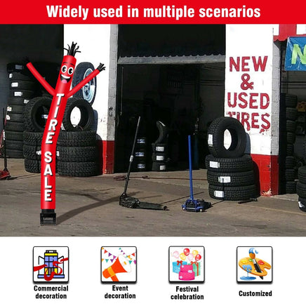6FT Tire Sale Inflatable Tube Man with Blower (5.5'' Diameter) and Built - in LED - goodeny