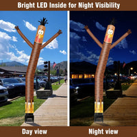 6FT Turkey Inflatable Tube Man with Blower (5.5'' Diameter) and Built - in LED - goodeny