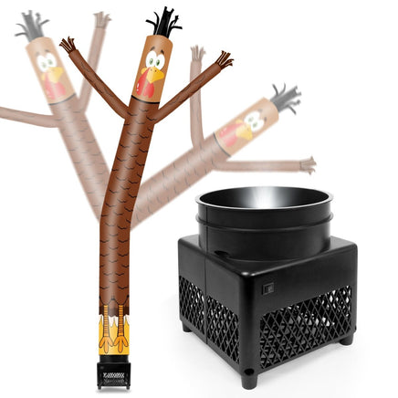 6FT Turkey Inflatable Tube Man with Blower (5.5'' Diameter) and Built - in LED - goodeny