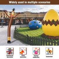 6FT Turkey Inflatable Tube Man with Blower (5.5'' Diameter) and Built - in LED - goodeny