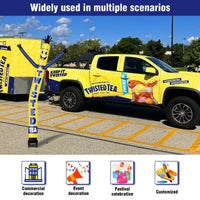 6FT Twisted Tea Inflatable Tube Man with Blower (5.5'' Diameter) and Built - in LED - goodeny
