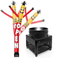 6FT We Are Open Inflatable Tube Man with Blower (5.5'' Diameter) and Built - in LED - goodeny
