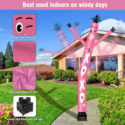 6FT XOXO Inflatable Tube Man with Blower (5.5'' Diameter) and Built - in LED - goodeny