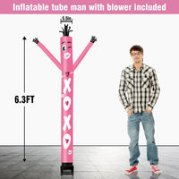 6FT XOXO Inflatable Tube Man with Blower (5.5'' Diameter) and Built - in LED - goodeny