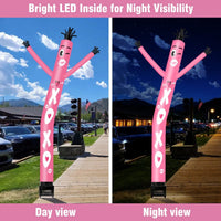 6FT XOXO Inflatable Tube Man with Blower (5.5'' Diameter) and Built - in LED - goodeny