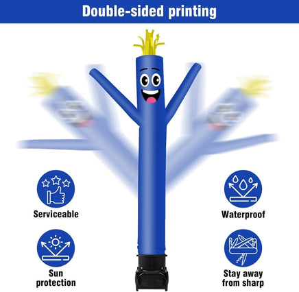 7FT Tall Inflatable Tube Man Sets with Weather-Resistant Blower -Blue - goodeny