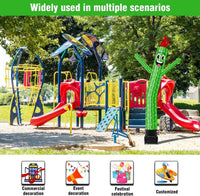 7FT Tall Inflatable Tube Man Sets with Weather-Resistant Blower -Cactus - goodeny