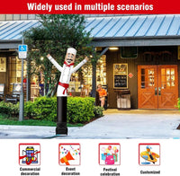7FT Tall Inflatable Tube Man Sets with Weather-Resistant Blower -Chef - goodeny