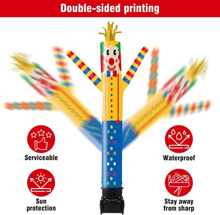 7FT Tall Inflatable Tube Man Sets with Weather-Resistant Blower -Clown - goodeny