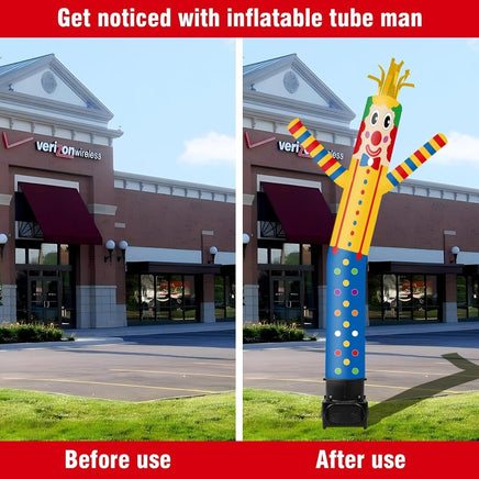 7FT Tall Inflatable Tube Man Sets with Weather-Resistant Blower -Clown - goodeny