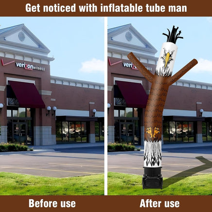 7FT Tall Inflatable Tube Man Sets with Weather-Resistant Blower -Eagle - goodeny