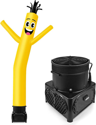 7FT Tall Inflatable Tube Man Sets with Weather-Resistant Blower -Gold - goodeny