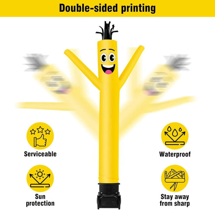 7FT Tall Inflatable Tube Man Sets with Weather-Resistant Blower -Gold - goodeny