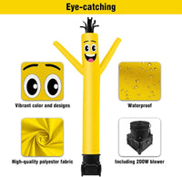 7FT Tall Inflatable Tube Man Sets with Weather-Resistant Blower -Gold - goodeny