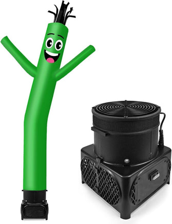 7FT Tall Inflatable Tube Man Sets with Weather-Resistant Blower -Green - goodeny