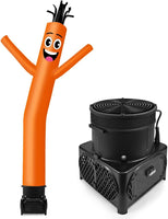 7FT Tall Inflatable Tube Man Sets with Weather-Resistant Blower -Orange - goodeny